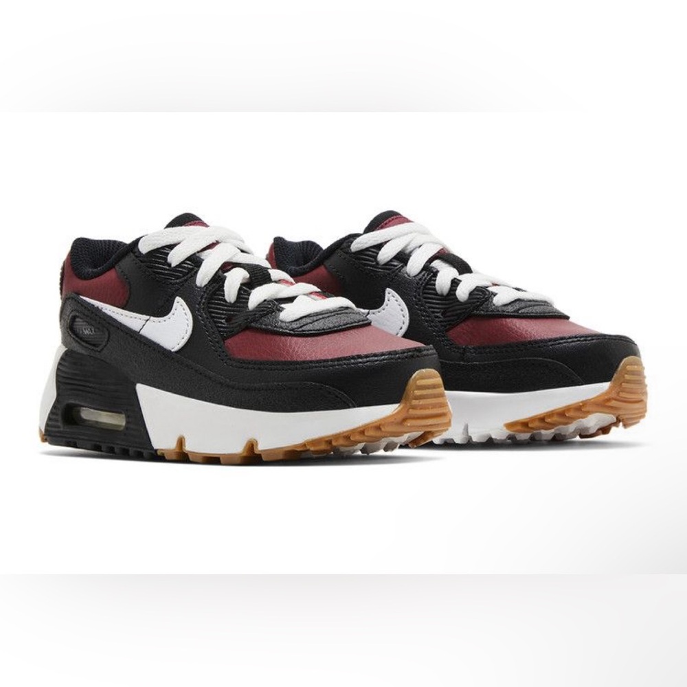 [6C] Nike Rtv Nike Air Max 90 Shoes Ltr Black/White-Team Red-Gum Light Brown